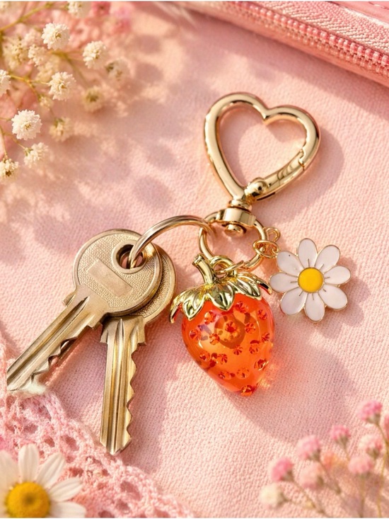 Hand Crafted Accessories - Strawberry 🍓 Keychain